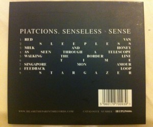 Piatcions - Sense > Senseless back cover